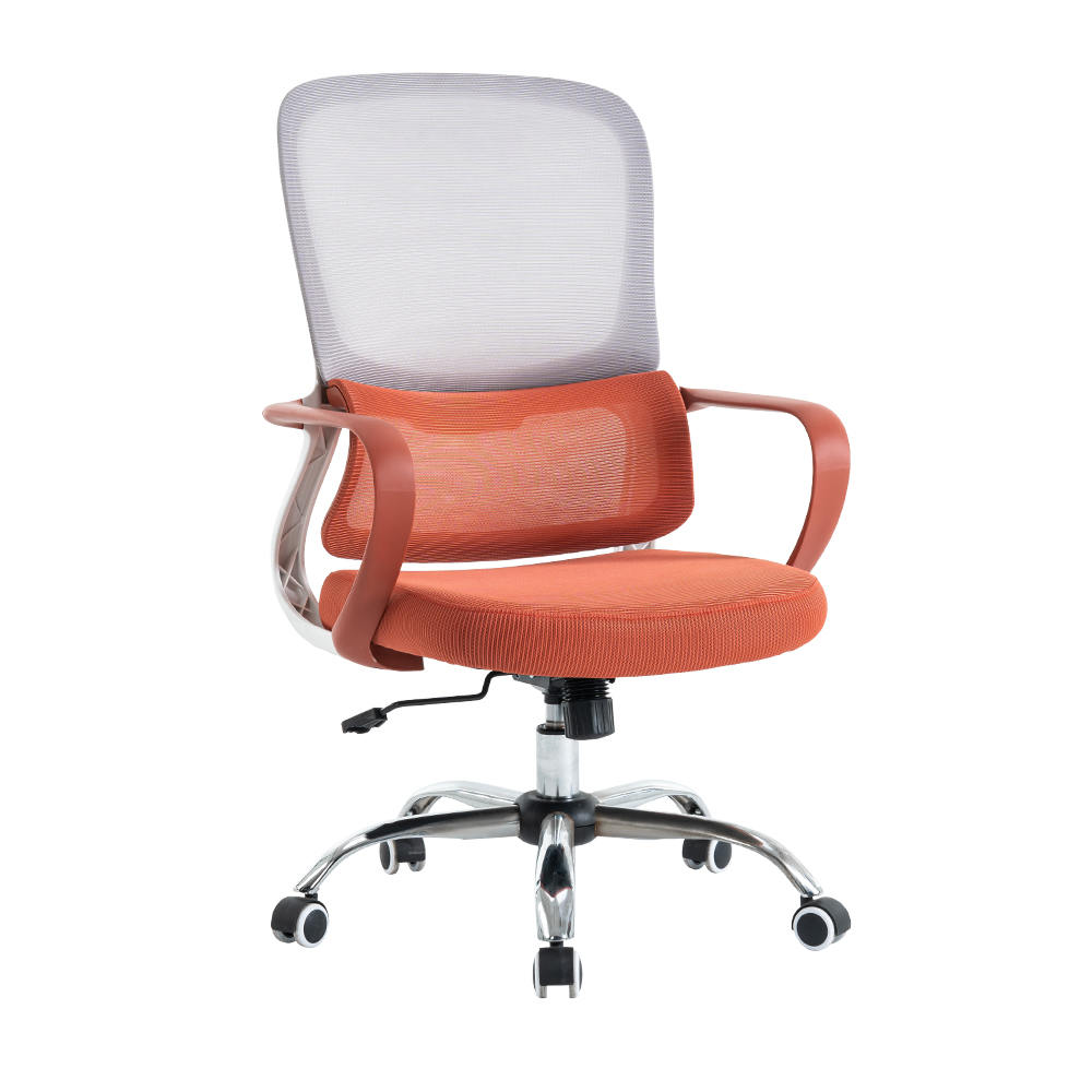 Chaise de bureau à accoudoir fixe, siège d'ordinateur à domicile, chaise rotative en maille respirante, 5129