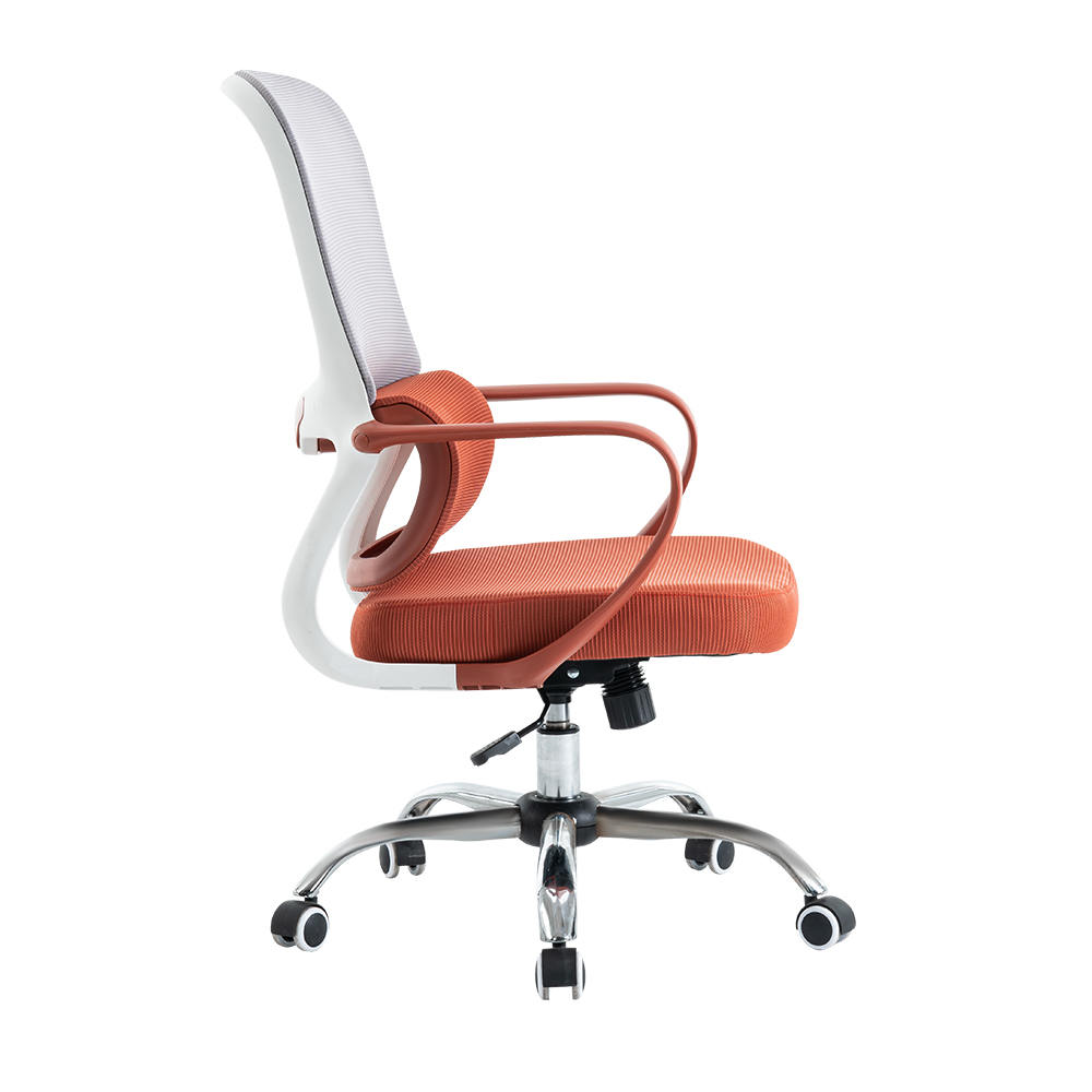 Chaise de bureau à accoudoir fixe, siège d'ordinateur à domicile, chaise rotative en maille respirante, 5129