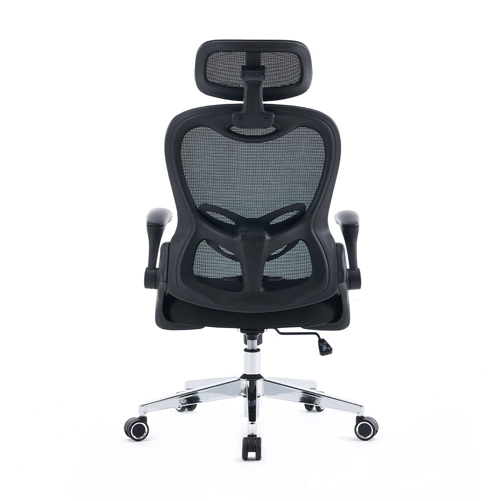 5140 chaise de bureau ergonomique en maille noir/blanc, chaise d'ordinateur à dossier haut